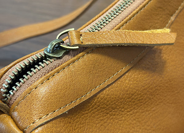 Small Genuine Leather Crossbody Bag for Women Minimalist Shoulder Bag Work-bag 