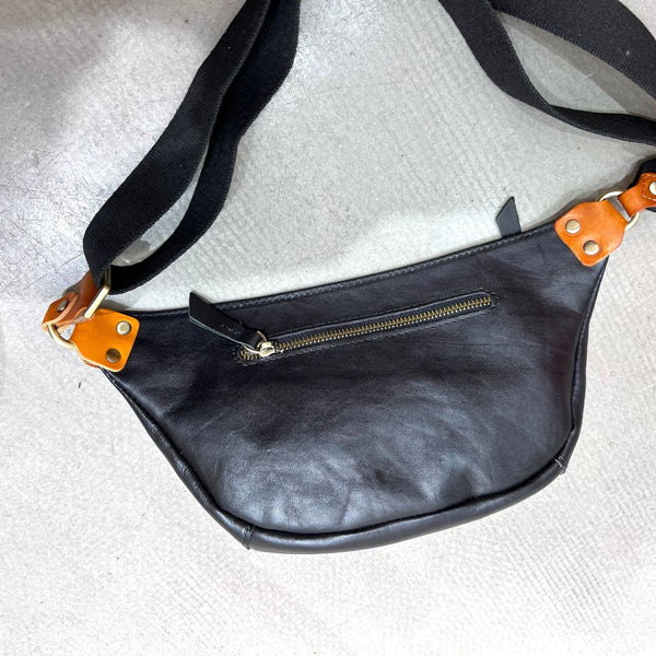 Small Handmade Women's Leather Crossbody Sling Bag Chest Bag For Women