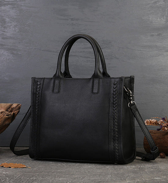 Womens Black Leather Crossbody Leather Handbags For Women