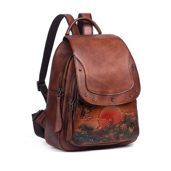 Small Leather Backpack Purse For Women Leather Rucksack Bag Cool