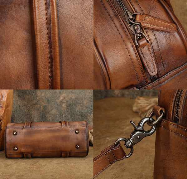 Small Leather Handbag for Women Genuine Cowhide Top Handle Shoulder Bag Cowhide