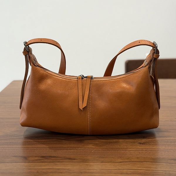 Small Leather Hobo Bag for Women  Genuine Cowhide Shoulder and Underarm Bag Accessories