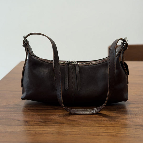 Small Leather Hobo Bag for Women  Genuine Cowhide Shoulder and Underarm Bag Affordable