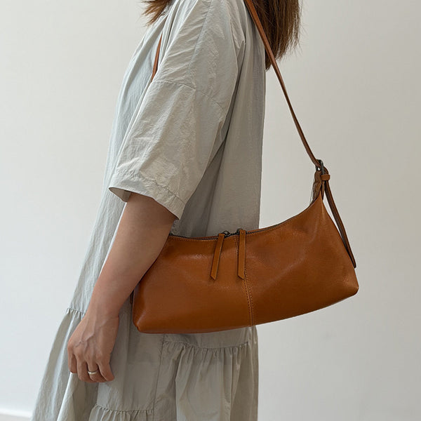 Small Leather Hobo Bag for Women  Genuine Cowhide Shoulder and Underarm Bag Best