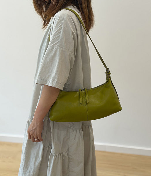 Small Leather Hobo Bag for Women  Genuine Cowhide Shoulder and Underarm Bag Durable