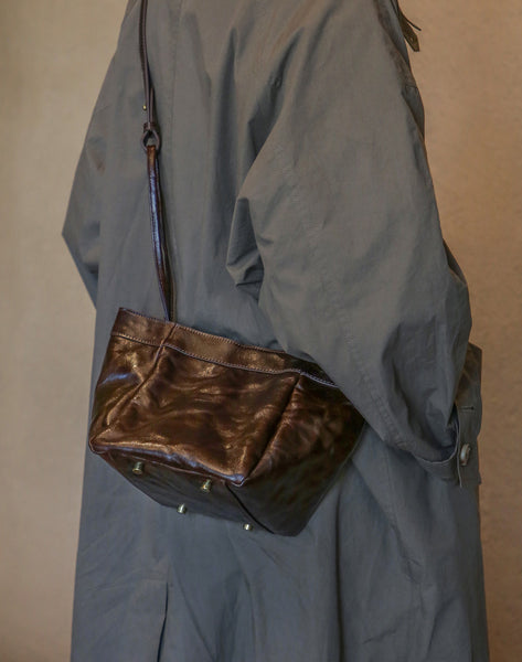 Vintage Textured Leather Tote Crossbody Bag Small Women’s Bucket Hnadbag