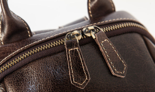 Small Vintage Leather Backpack for Women Genuine Cowhide Daypack Gift