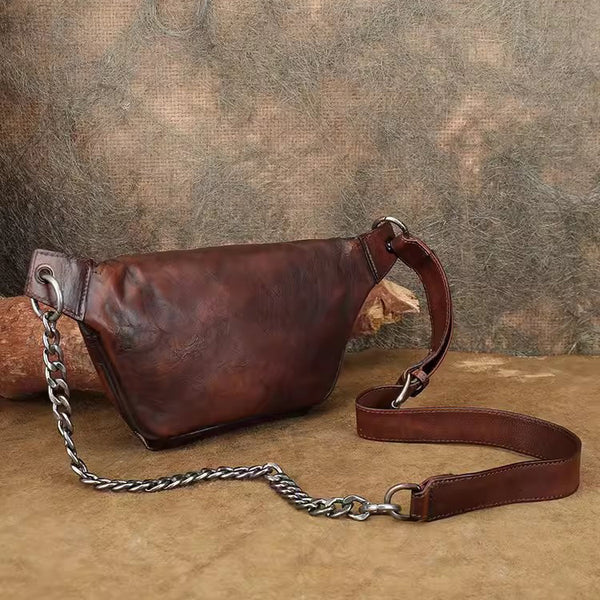 Small Women's Crossbody Chest Bag Leather Sling Bags For Women Fashion
