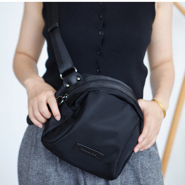 Cool Women's Black Nylon Crossbody Bag Chest Sling Bag For Women
