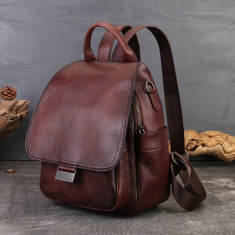 beautiful leather backpack womens Small Womens Leather Backpack Bag Convertible Shoulder Bag