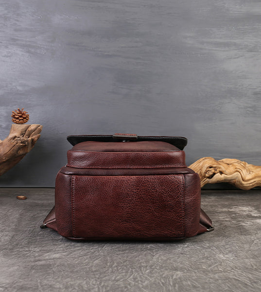 Small Womens Leather Backpack Bag Convertible Shoulder Bag Cool