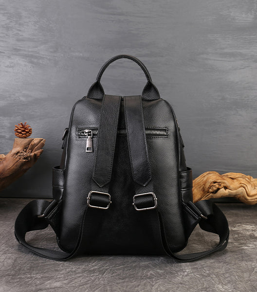 Small Womens Leather Backpack Bag Convertible Shoulder Bag Gift
