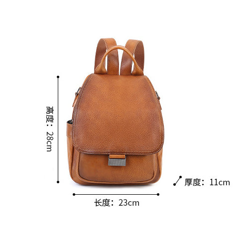 Small Womens Leather Backpack Bag Convertible Shoulder Bag Online