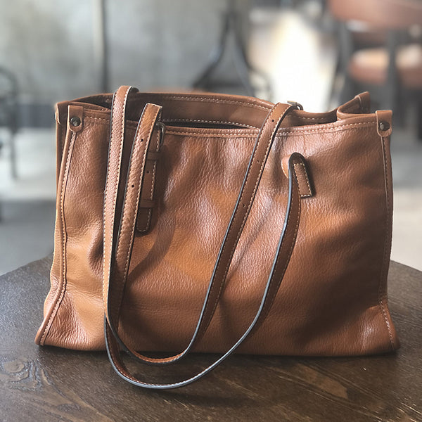 Soft-Leather-Women’s-Tote-Fits-A31-Zipper-Closure-Everyday-Office-and-Casual-Handbag-Genuine-Leather
