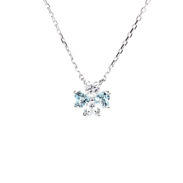 Sterling Silver Aquamarine Pendant Necklace March Birthstone Pendant Necklace Beautiful