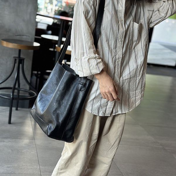Stylish Womens Leather Shoulder Bag Crossbody Tote Handmade