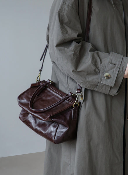 Vintage Full Grain Leather Top Handle Crossbody Bag for Women Nice