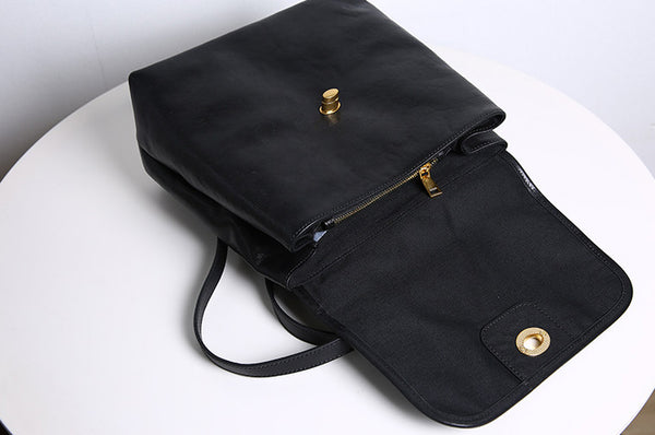 Vintage Genuine Leather Backpack Purse for Women Small Top Grain Cowhide Backpack Bag Chic