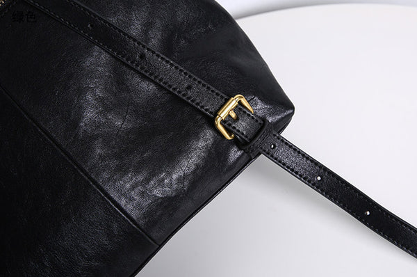 Vintage Genuine Leather Backpack Purse for Women Small Top Grain Cowhide Backpack Bag Functional 