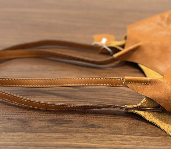 Vintage Genuine Leather Boho Tote Bag for Women Shoulder Handbag Details