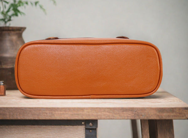 Vintage Genuine Leather Crossbody Bag for Women Classic Satchel Handbag Designer