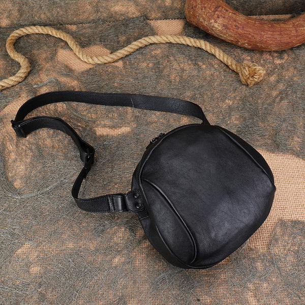 Vintage Genuine Leather Crossbody Bag for Women Small Retro Shoulder Purse Affordable