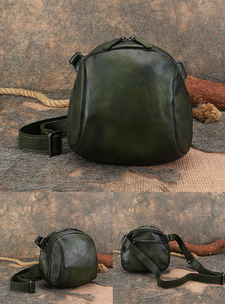 Womens Minimalist Leather Crossbody Bag Small Casual Shoulder Purse