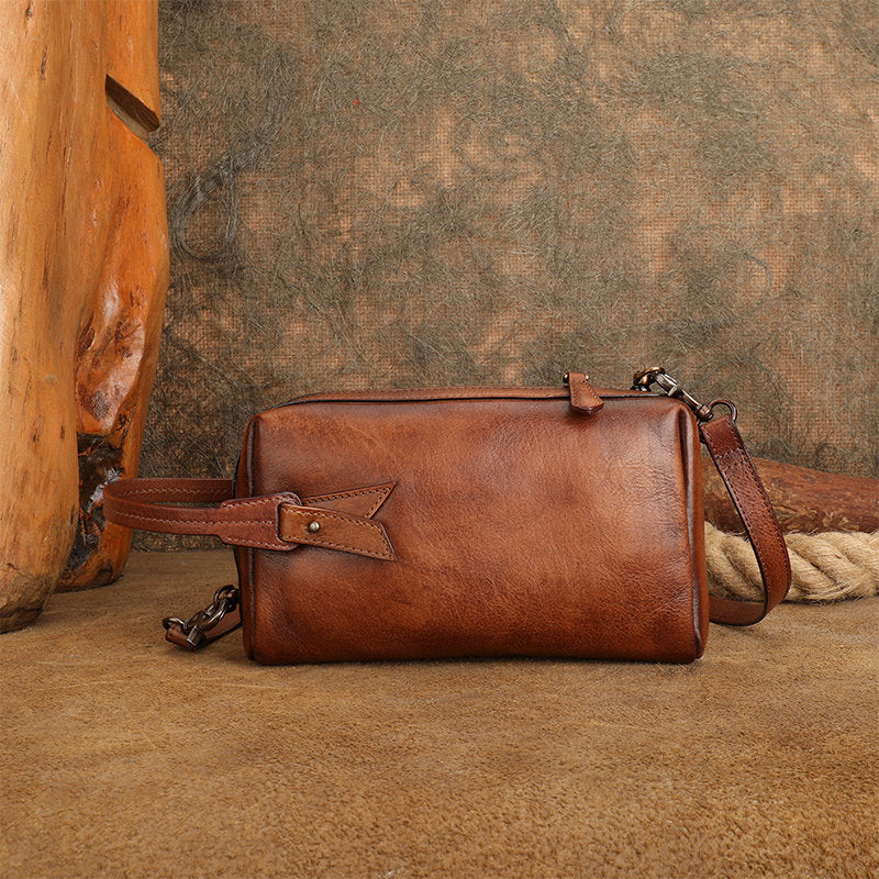 Vintage Genuine Leather Crossbody Bag for Women Small Handmade Handbag Accessories