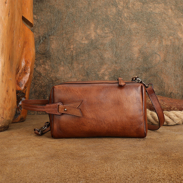Vintage Genuine Leather Crossbody Bag for Women Small Handmade Handbag Accessories