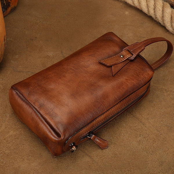 Handmade Leather Shoulder Bag Women Small Vintage Crossbody Purse