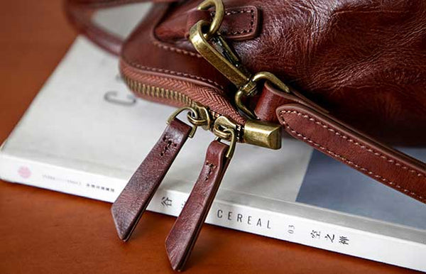 Vintage Genuine Leather Mini Convertible Backpack for Women Genuine-Leather