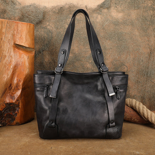 Vintage Genuine Leather Tote Bag for Women Large Crossbody Handbag Accessories