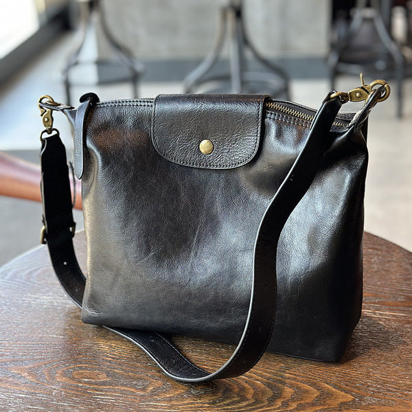 Vintage Ladies Leather Over The Shoulder Bag Genuine Leather Purses For Women Badass
