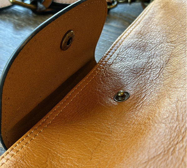 Vintage Ladies Leather Over The Shoulder Bag Genuine Leather Purses For Women Details