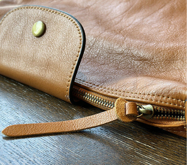 Vintage Ladies Leather Over The Shoulder Bag Genuine Leather Purses For Women Elegant
