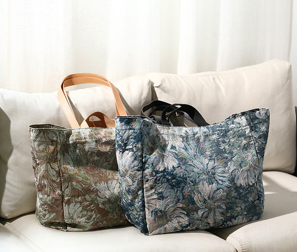 Vintage Ladies Trendy Canvas Tote Bags Canvas Shoulder Handbag Designer