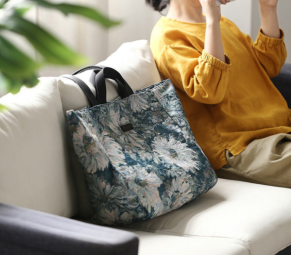 Vintage Ladies Trendy Canvas Tote Bags Canvas Shoulder Handbag Fashionable