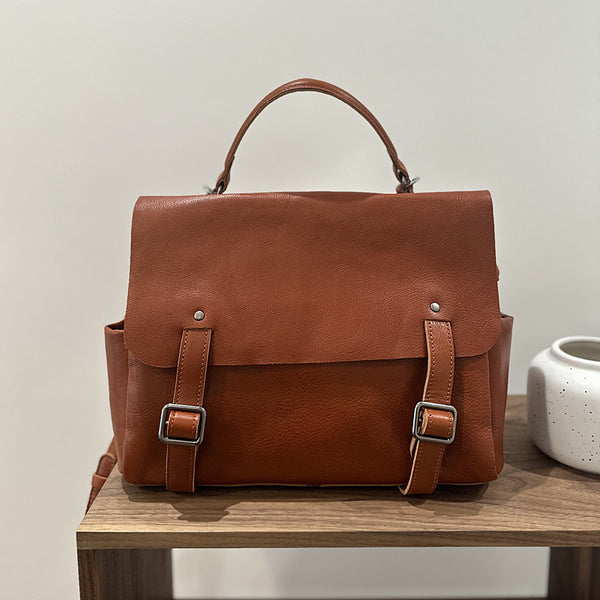 Vintage Leather Backpack Purse for Women Convertible Handbag with Top Handle and Zipper Compartments Gorgeous