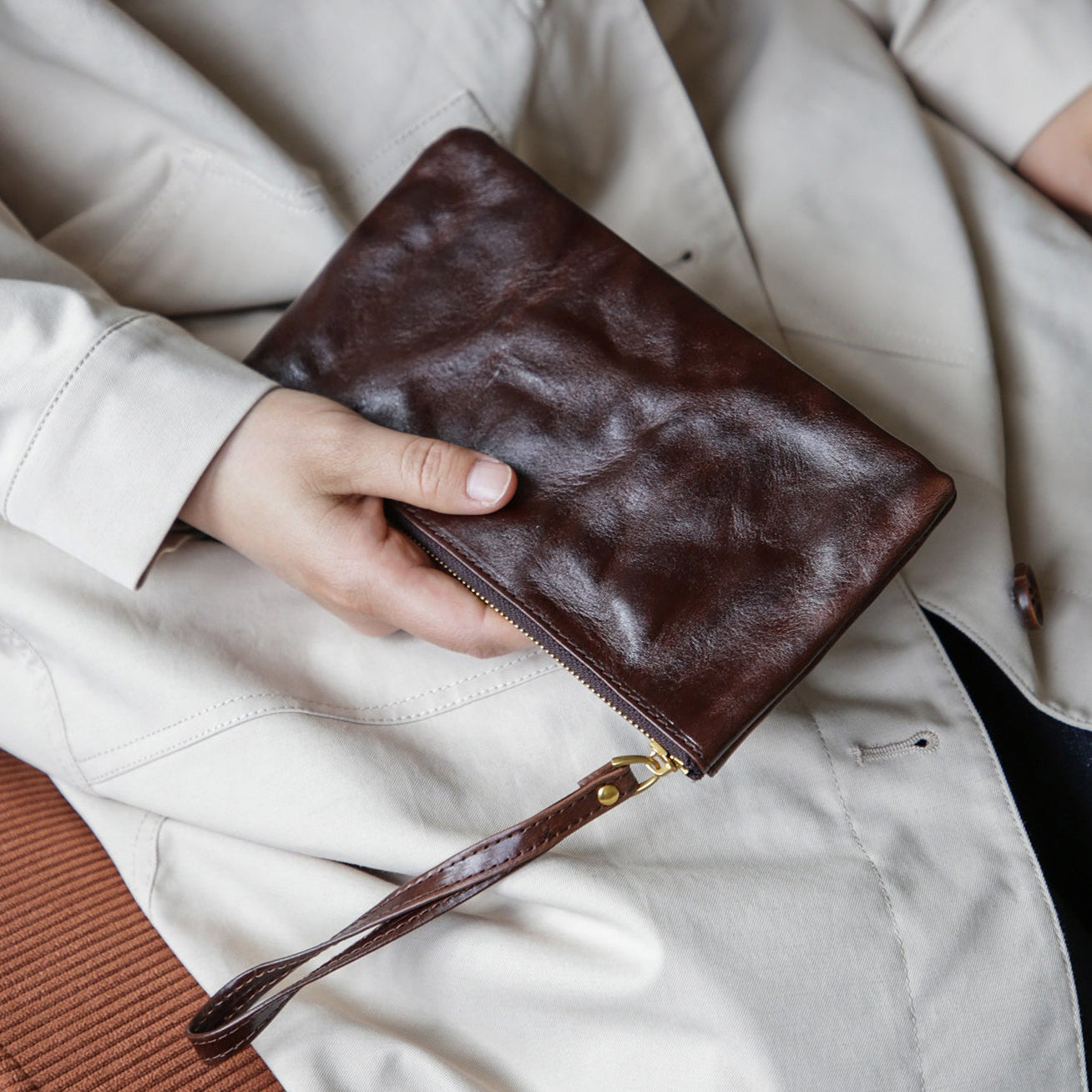 Vintage Leather Clutch Wallet for Women Genuine Leather Phone