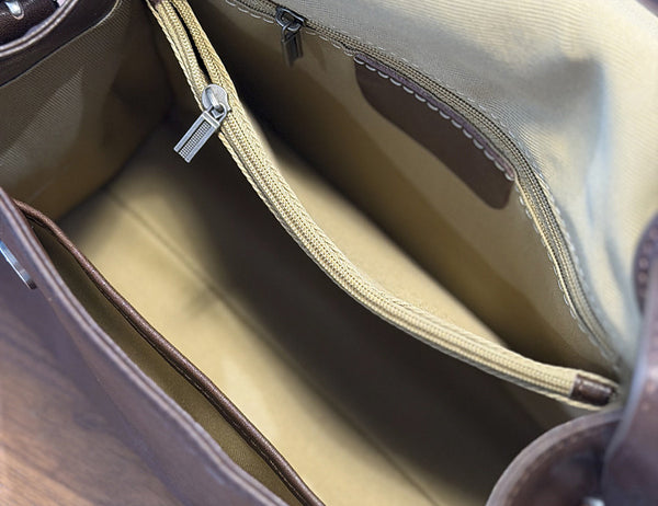 Vintage Leather Messenger Bag for Women Small Vegetable Tanned Crossbody Shoulder Bag Capacity