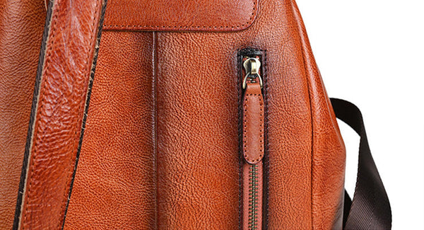 Vintage Leather Women's Backpack Purses Leather Rucksack Bag Elegant