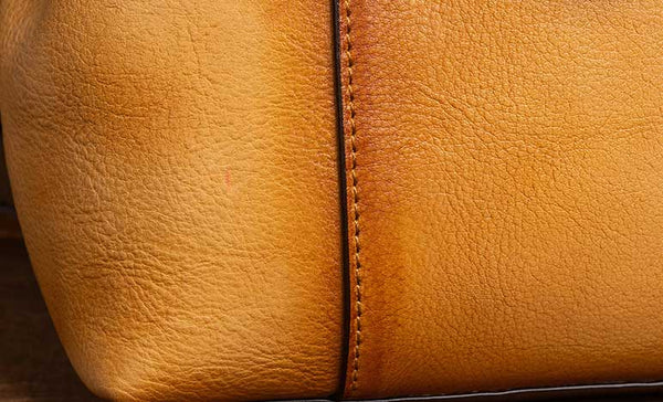 Womens Leather Mini Backpack Bag Vegetable Tanned Cowhide Shoulder Handbag