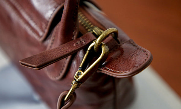 Vintage Mini Leather Crossbody Bag for Women Vegetable Tanned Leather Genuine Leather