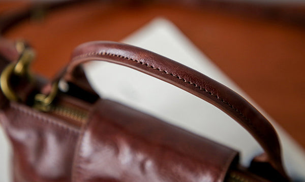 Vintage Mini Leather Crossbody Bag for Women Vegetable Tanned Leather Gift-idea