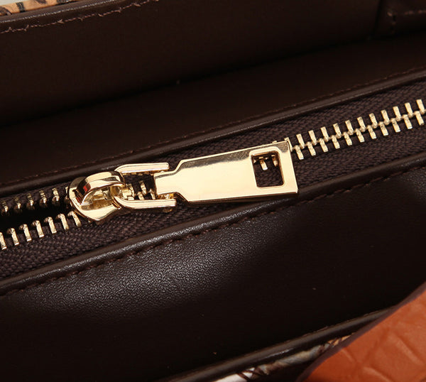 Vintage Patchwork Leather Handbag for Women Floral Genuine Leather Crossbody Shoulder Bag Stylish
