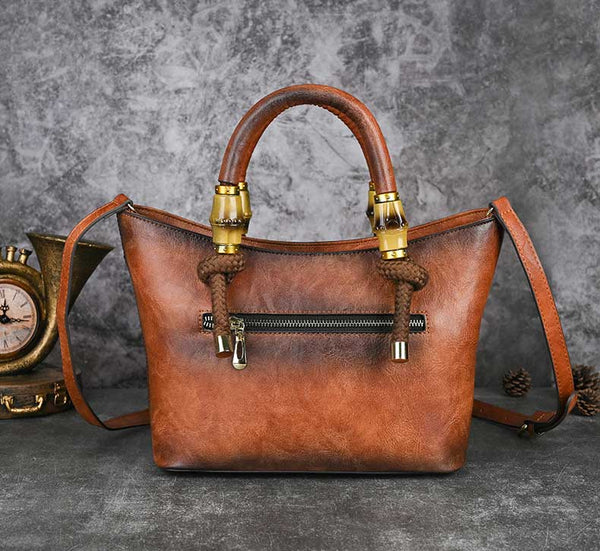 Vintage Sunflower Embossed Leather Handbag for Women Top Handle Shoulder Crossbody Bag with Adjustable Strap Classy
