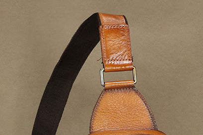 Vintage Women's Leather Crossbody Sling Bag Chest Bag For Women Details