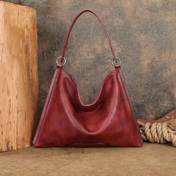 Vintage Womens Brown Leather Handbag Genuine Leather Tote Bags Best