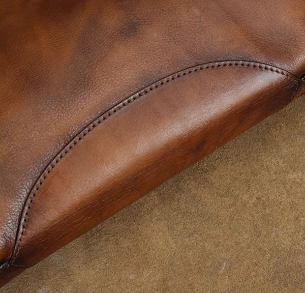 Vintage Womens Brown Leather Handbag Genuine Leather Tote Bags Handmade