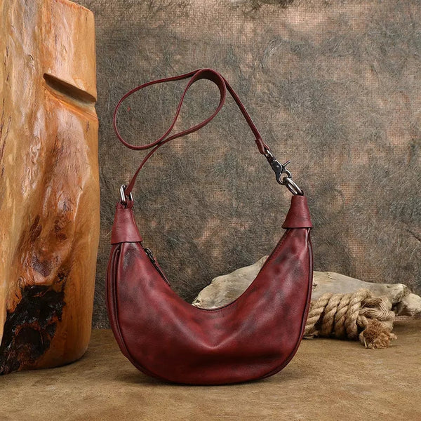 Vintage Womens Genuine Leather Shoulder Bags Chest Bag For Women Accessories